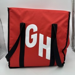 GRUBHUB Official Large 19″x19″x9” Insulated Food Delivery Carrying Tote Bag Red