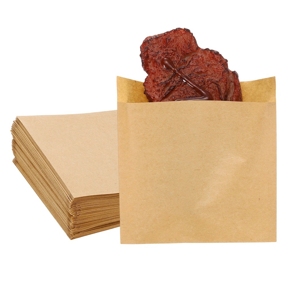 4.72×4.72 Inch Paper Sandwich Bags 100 Pcs Pastry Bag Light Brown