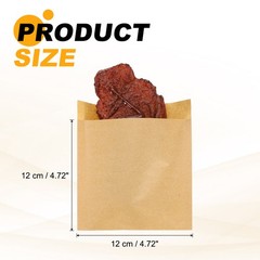 4.72×4.72 Inch Paper Sandwich Bags 100 Pcs Pastry Bag Light Brown