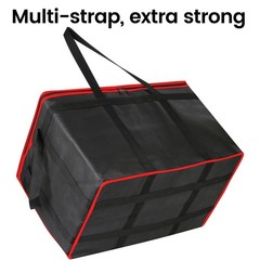 Bodaon 2-Pack Insulated Food XXX-Large(without Hard Bottom), Black-Red Edge