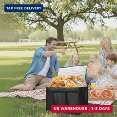 Insulated Food Delivery Bag, XXXL Insulated Reusable Grocery Cooler/Hot Bags, To