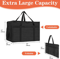PEASUG XXXL Insulated Bags for Food Delivery with Removable Hard Bottom,Pizza De