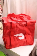 red DoorDash insulated food delivery bag 14X13X10inches