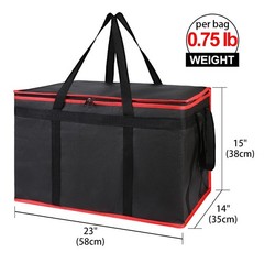 XXX-Large Insulated Food Delivery Bag for Hot & Cold Meals — 79L Capacity