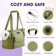 Dog Purse Carrier for Small Dogs with Pocket, Lightweight Dogs and Puppies To…