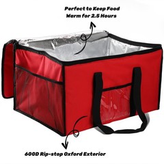 Insulated Food Delivery Bag, XXXL Premium Commercial Catering Thermal Bag for…