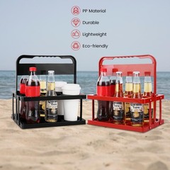 Reusable Drink Carrier with Handle — Portable Cup Holder for Delivery, Foldable