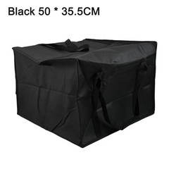 Large Capacity Insulated Pizza Delivery Bag Waterproof Material Black And Red
