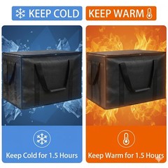 Insulated Food Delivery Bag, XXXL Insulated Reusable Grocery Cooler/Hot Bags, To