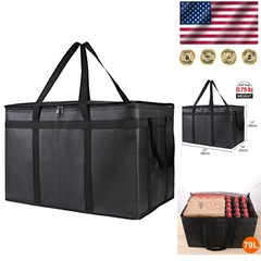 Commercial Size Insulated Food Transport Bag — Lightweight & Folding Design, 1Pk