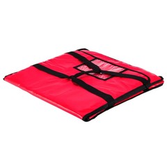 4 PACK 20″ x 20″ x 12″ Red Vinyl Insulated 16″ & 18″ Pizza Food Delivery Bag