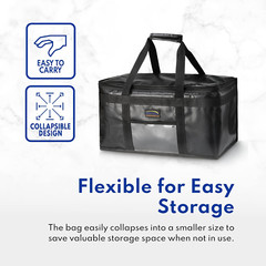 1028683 Commercial Quality Insulated Food Delivery Bag Half-Size, 12″ W x 11.5″