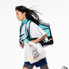 BAEMIN Korea Food Delivery Bag Insulated Backpack Doordash Uber Eats Pizza