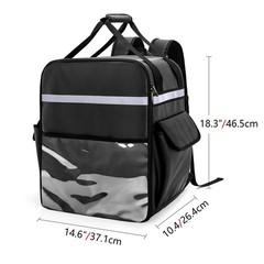 Insulated Food Delivery Backpack with 2 Side Support Boards and 3 Inner Space…