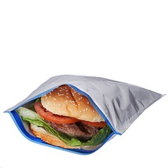 Foil Thermal Sandwich Bags — 5 Pack — Reusable Insulated Bag One Size, Silver