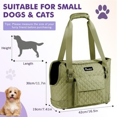 Dog Purse Carrier for Small Dogs with Pocket, Lightweight Dogs and Puppies To…