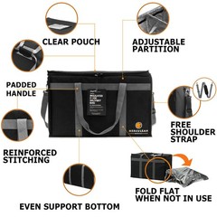 Herculean Premium Insulated Food Delivery Bag with YKK Zipper – Large Commer…