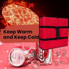 Insulated Pizza Delivery Bag 20×20 Hot Food Carrier for Doordash Uber Eats