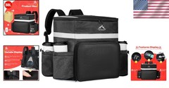 Hot/Cold Delivery Bags for Bike, Uber Eats — Black