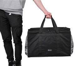 Insulated Food Delivery Bag with Side Pockets, Thick Insulation, Commercial T…