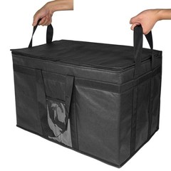 XXX-Large Insulated Collapsible Cooler Bags with Zipper 3X-Large, Black