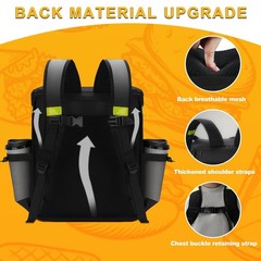 Food Delivery Backpack with 7 Cup Holders, XX-Large Expandable Delivery Bag…