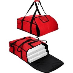 Pizza Warmer Bag Thermal Food Delivery Heavy Duty 22x22x8 Red
