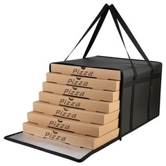 Insulated Pizza Delivery Bag 24″ X 24″ X 14″ Pizza Food Warmer Bag Black
