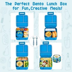 JXXM Bento Lunch Box for Kids With 8oz Soup thermo,Leak-proof Lunch Containers w