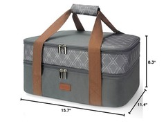 Double Insulated Casserole Carrier Bag — Hot & Cold Food Carry Bag Potluck Pa…