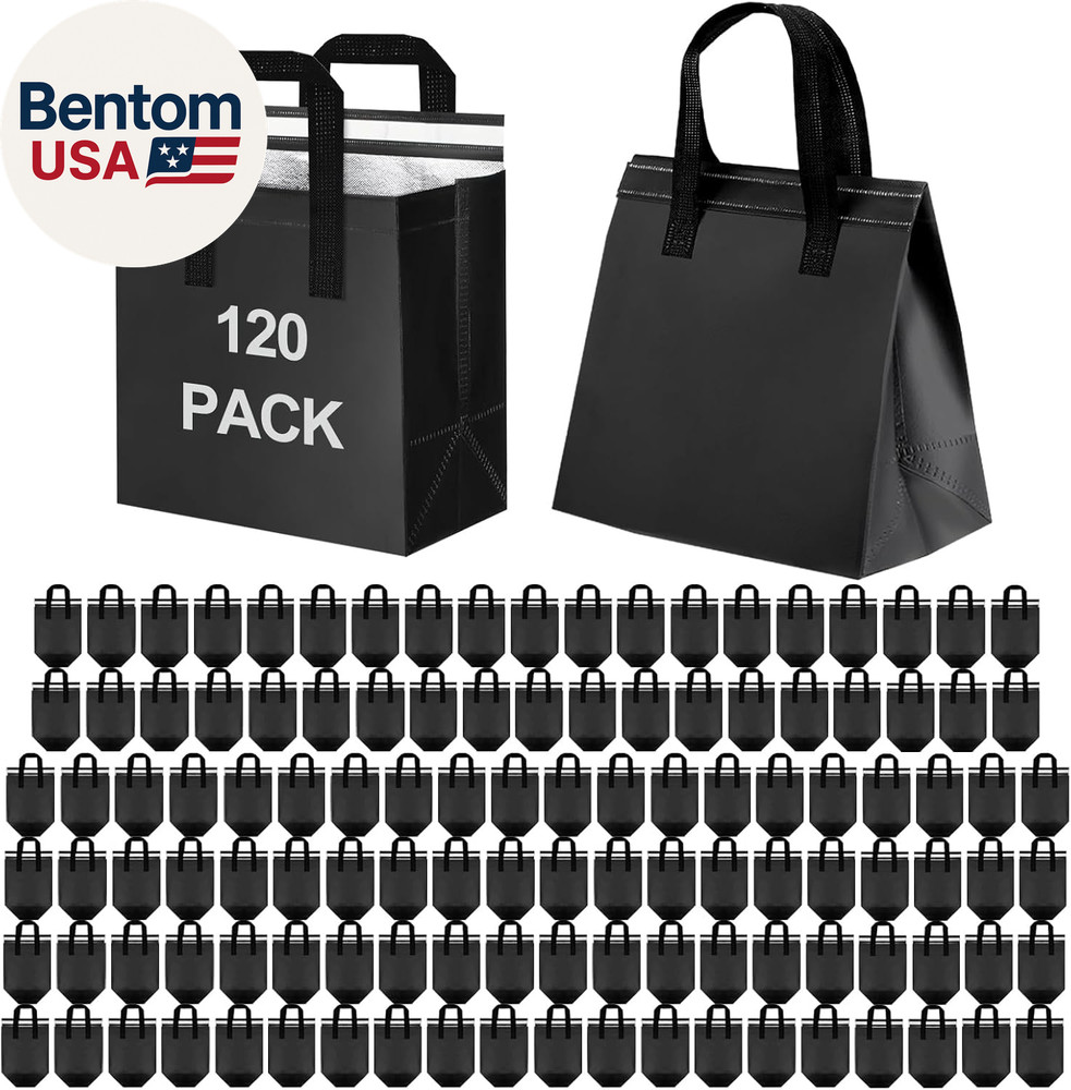 120 Pack Insulated Take Out Bags Bulk Thermal Insulation Take Away Bags for Cold