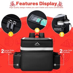 Food Delivery Backpack, Insulated Delivery Bags for Delivery Bike, Large Pizz…