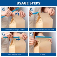 36Pcs Plastic Bag Sealer Sticks, AUHOKY 36Pcs, 5 Asortrd sizes, Random Colors