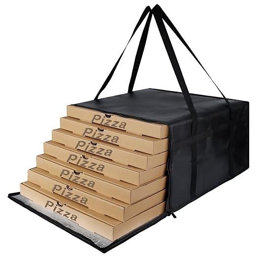 Insulated Pizza Delivery Bag for Carry Hot, 20″ x x 20 x 20 x 14, Black