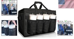 Insulated Drink Carrier Bag for Hot/Cold Beverages