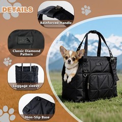 Dog Purse Carriers for Small Dogs and Cats Up to 10 lbs,Puppy Carrier with Po…