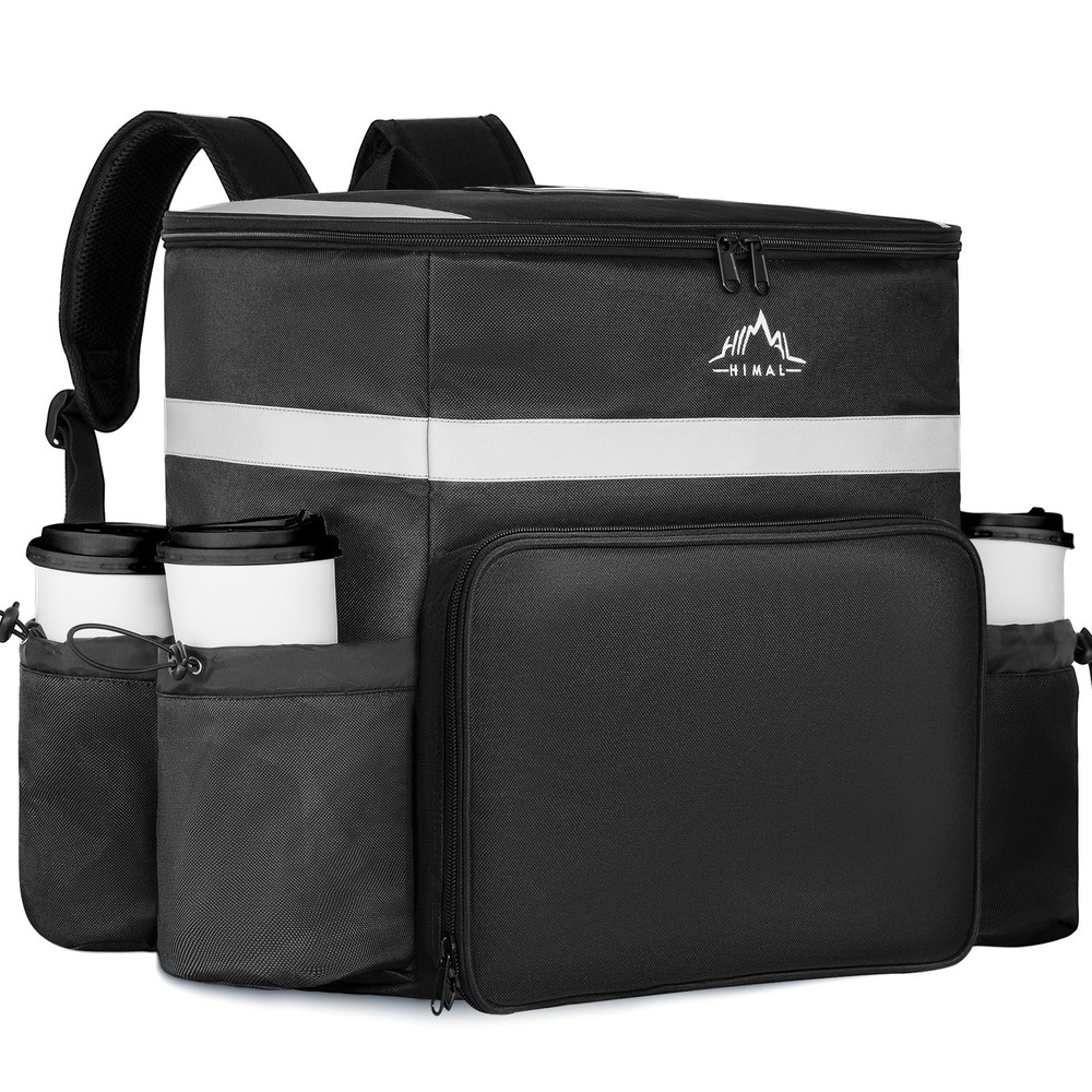 GoHimal Food Delivery Backpack, Insulated 14″L x 10″W x 16″H, Black