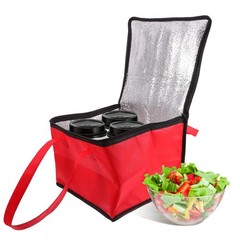 Insulated Food Delivery Bag With Handle 27 Cm Size For Pizza And Seafood