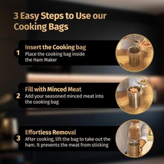 Deli Meat Press Bags for Ham Maker, Cold Cut One Size, Transparent