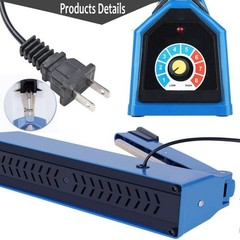 Yeler 8 Inch Impulse Heat Sealer, Manual Poly Machine for 8 inch, blue