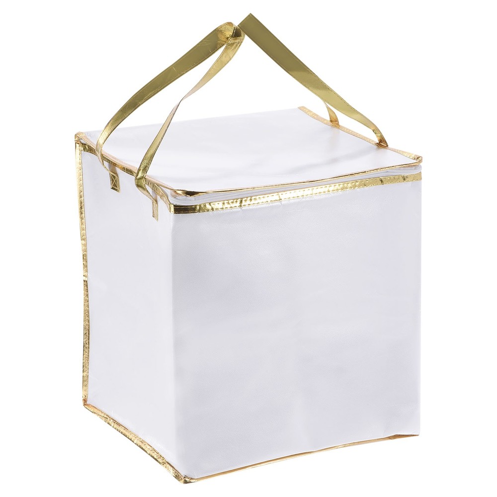 Insulated Grocery Bag Food Delivery Tote Food Container 30cmx30cmx35cm White