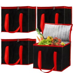 4 Pack Reusable Grocery Shopping Bags, X-Large Food Tote Bag with Handle, Col…