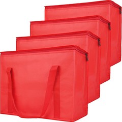 4-Pack Insulated Reusable Grocery Shopping Bag X-Large Frozen Food Cold Cooler