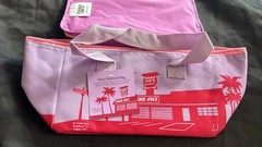 Trader Joes Mini Insulated Lunch Tote Bag Cooler Lilac Purple Pink New With Tags