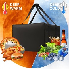 Bodaon Insulated Pizza Delivery Bags, 20″ x x 14″ Food Black
