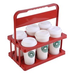 Reusable Drink Carrier with Handle — Portable Cup Holder for Delivery, Foldable