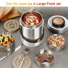 Pawovdeq 67oz Stainless Steel Vacuum Insulated Food Jar Wide Mouth Soup Thermal