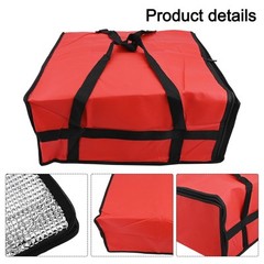 Professional Pizza Delivery Bag with Waterproof Features Black And Red