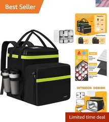 Food Delivery Backpack with 7 Cup Holders, Extra Large Insulated Delivery Bag…