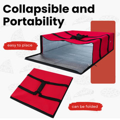 Insulated Pizza Delivery Bag Large Hot Food Bag for DoorDash Uber Eats 20×20